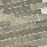 Driftwood Interlocking Pattern Matte 0.24 Inch Recycles Glass Mosaic Tile