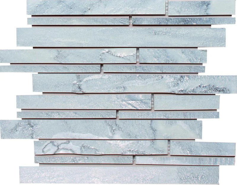 Duende Ice 11.81x11.81 Matte Metal Look Glass Mosaic