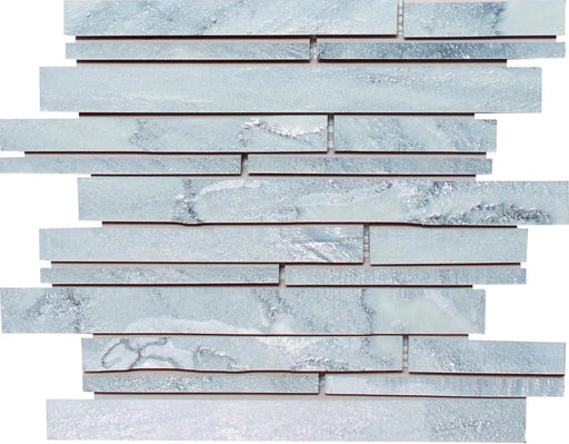 Duende Ice 11.81x11.81 Matte Metal Look Glass Mosaic