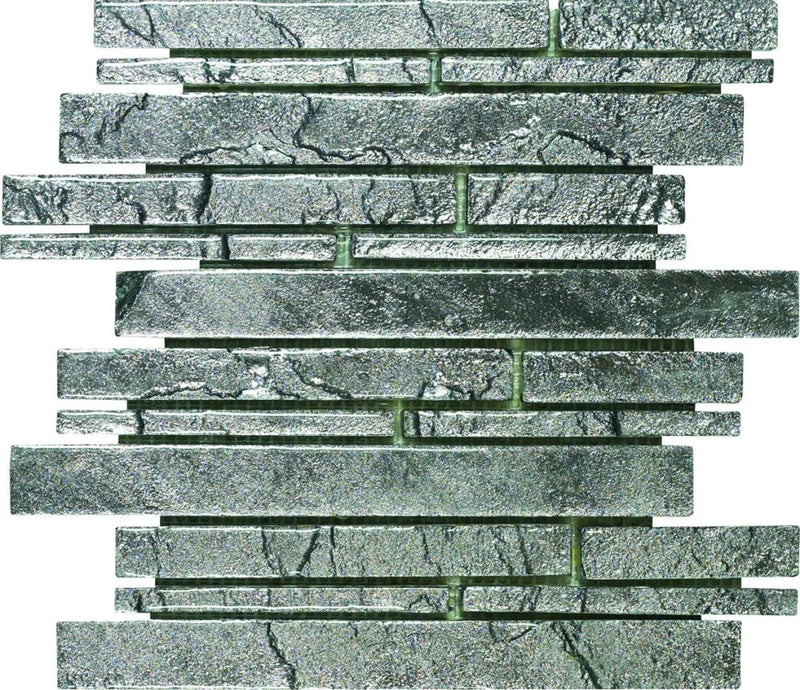 Duende Platinum 11.81x11.81 Matte Metal Look Metal Mosaic