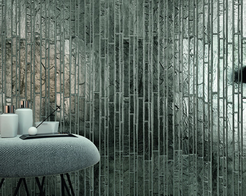 Duende Platinum 11.81x11.81 Matte Metal Look Metal Mosaic