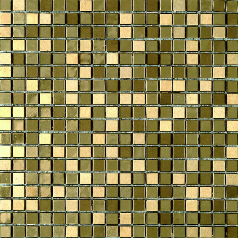 Metalic Gold 11.85x11.85 Metal Mosaic