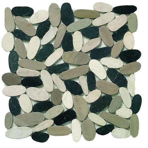 Pebbles Light 12.01x12.4 Glass Mosaic