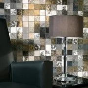 Tiffany Black 11.1x11.1 Glass Mosaic