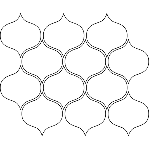 Dunes Denim Arabesque Wall Ceramic/Porcelain Mosaic