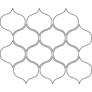 Dunes Platinum Arabesque Ceramic/Porcelain Mosaic