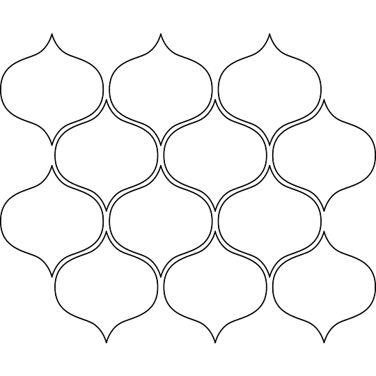 Dunes Platinum Arabesque Ceramic/Porcelain Mosaic