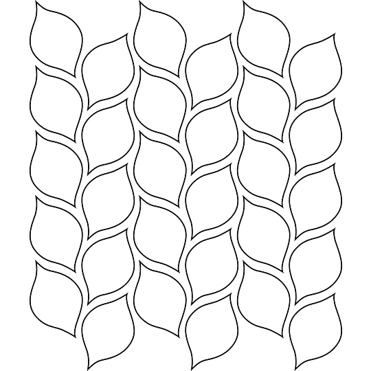 Dunes Pewter Leaves Glass Mosaic