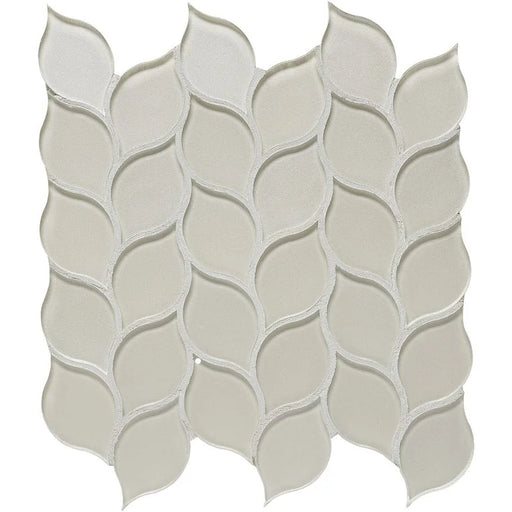 Dunes Ivory Leaves Ceramic/Porcelain Mosaic