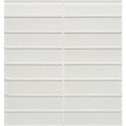 Dunes Pearl 1-1/2x6 Straight Stack Ceramic/Porcelain Mosaic