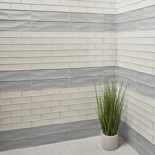 Dunes Pearl 2x6 Staggered Joint Ceramic/Porcelain Mosaic
