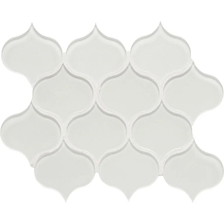 Dunes Pearl Arabesque Glass Mosaic