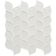 Dunes Pearl Leaves Glass Mosaic