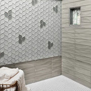 Dunes Glass Series Pewter 3x12 Wave Ceramic/Porcelain Wall Tile