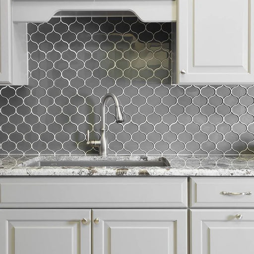 Dunes Platinum Arabesque Ceramic/Porcelain Mosaic