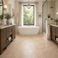 Durango 12x24 Honed Travertine Tile — Primary Bath floor
