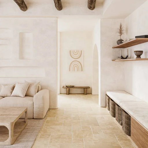 Durango 3x12 Brushed Straight Edge Travertine Tile