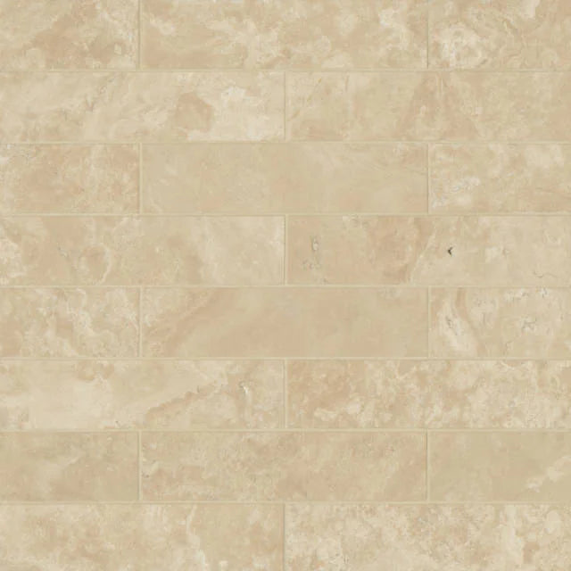 Durango 3x12 Brushed Straight Edge Travertine Tile