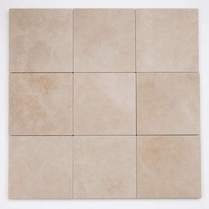 Durango Cream 12x12 Honed Travertine Tile close-up