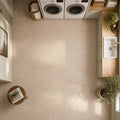 Durango Cream 12x12 Honed Travertine Tile — Laundry Room floor