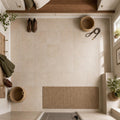 Durango Cream 12x12 Honed Travertine Tile — Mudroom floor