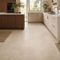 Durango Cream 18x18 Honed-Filled Travertine Tile — Kitchen floor