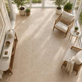 Durango Cream 18x18 Honed-Filled Travertine Tile — Sunroom floor