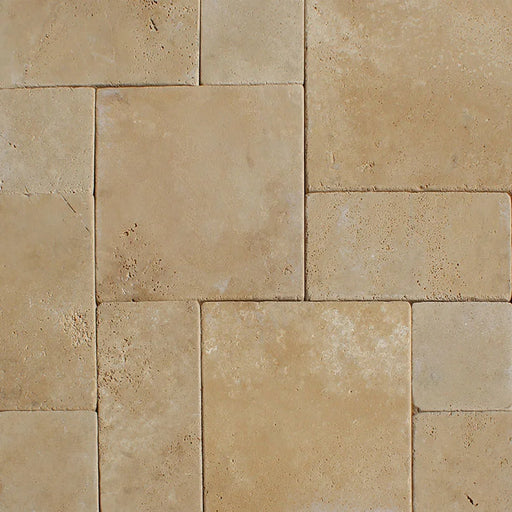 Durango Cream Pattern Tumbled Travertine Paver