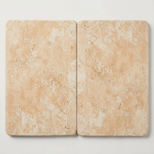 Durango / Paredon (Mexican) - Cross Cut Durango Travertine 16x24 Tumbled Travertine Tile close-up