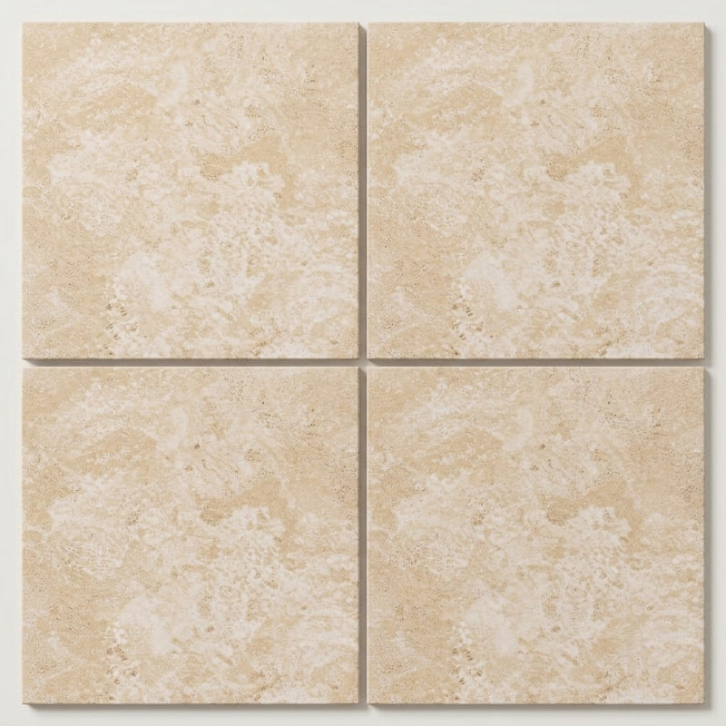 Durango / Paredon (Mexican) - Cross Cut Durango Travertine 18x18 Filled & Honed Travertine Tile close-up