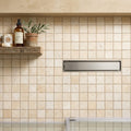 Durango / Paredon (Mexican) - Cross Cut Durango Travertine 2x2 Tumbled Travertine Mosaic — Bathroom shower floor
