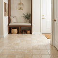 Durango / Paredon (Mexican) - Cross Cut Durango Travertine 6x6 Filled & Honed Travertine Tile — Mudroom floor