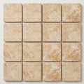 Durango / Paredon (Mexican) - Cross Cut Durango Travertine 6x6 Tumbled Travertine Tile close-up