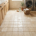 Durango / Paredon (Mexican) - Cross Cut Durango Travertine 8x8 Tumbled Travertine Tile — Laundry Room floor
