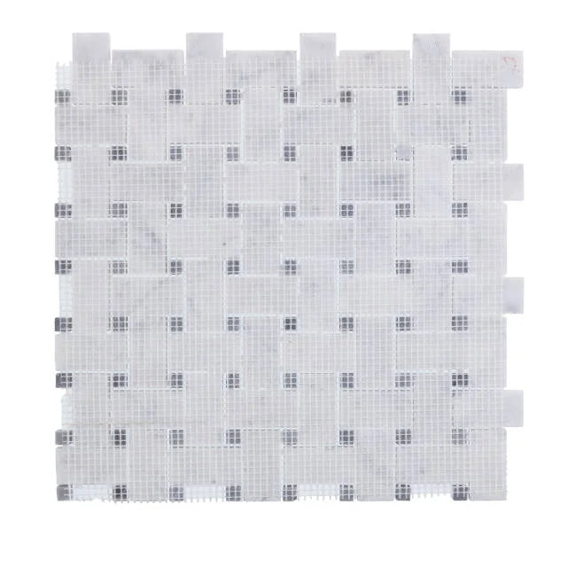 Eclipse Espresso 12x12 Linear Glass Stone Mosaic