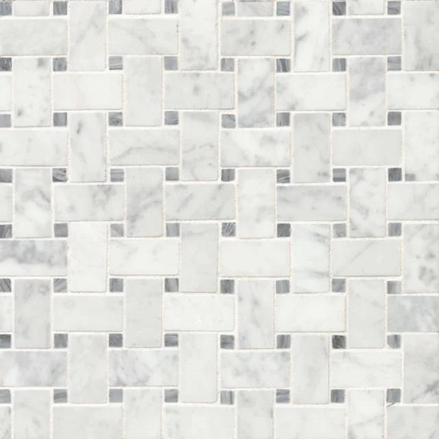 Essex Basket Weave 12x12 Marble Mosaic