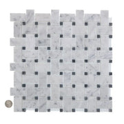 Essex Basket Weave 12x12 Marble Mosaic