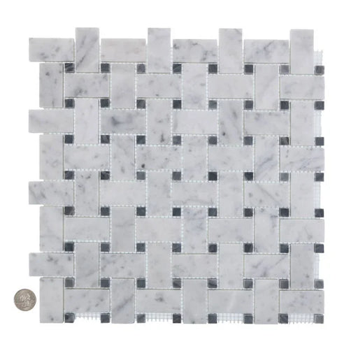 Essex Basket Weave 12x12 Marble Mosaic