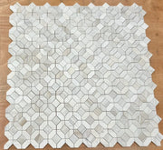 Wooden White 13x13 Hexagon Honed Marble Mosaic