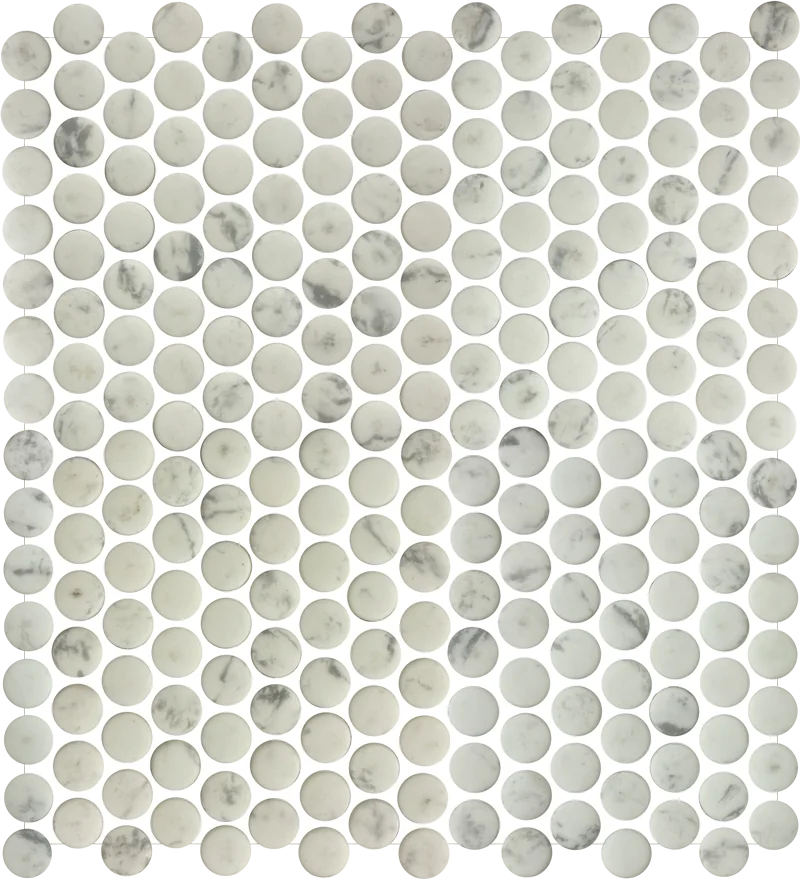 Ecostone Venato White 2x2 Matte Glass Mosaic Tile