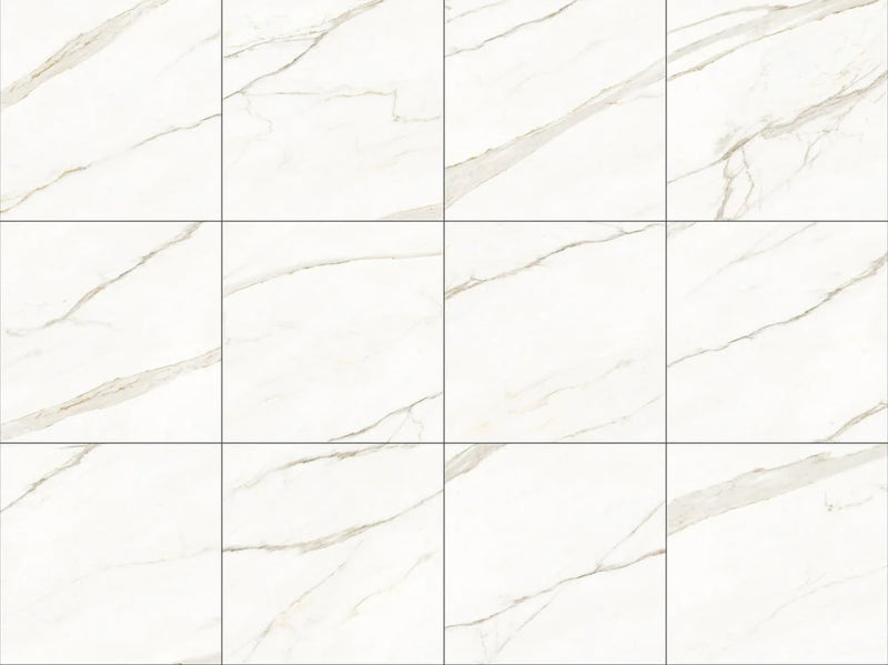 Elegance 24x24 Polished Gold Calacatta Porcelain Tile