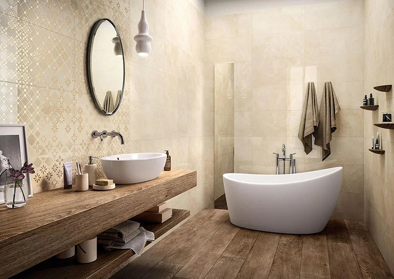 Elegance Marble Ivory 12x24 Polished Porcelain Tile — Solidshape