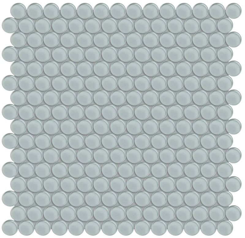 Element Cloud Pennyround Glass Mosaic Tile