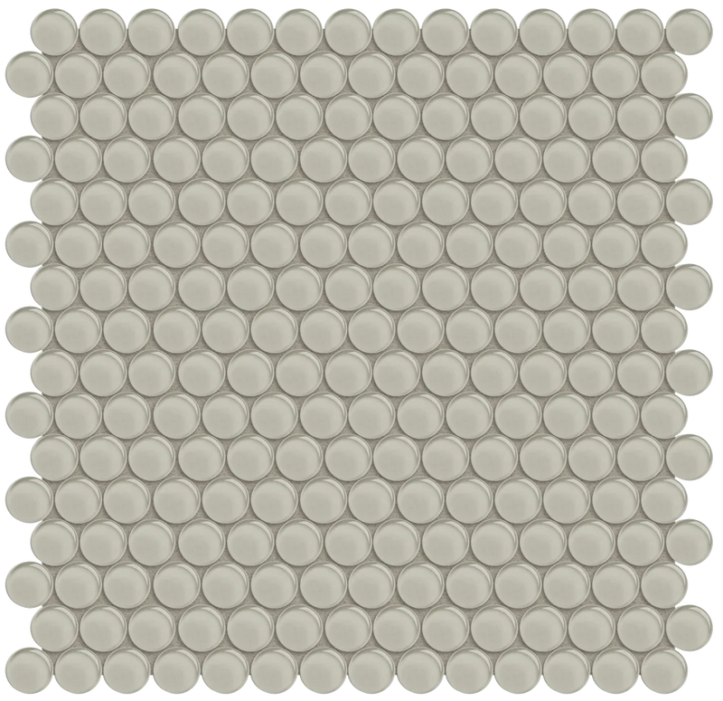 Element Earth Pennyround 12x12 Glass Mosaic Tile