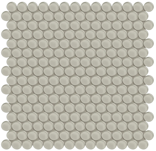 Element Earth Pennyround 12x12 Glass Mosaic Tile