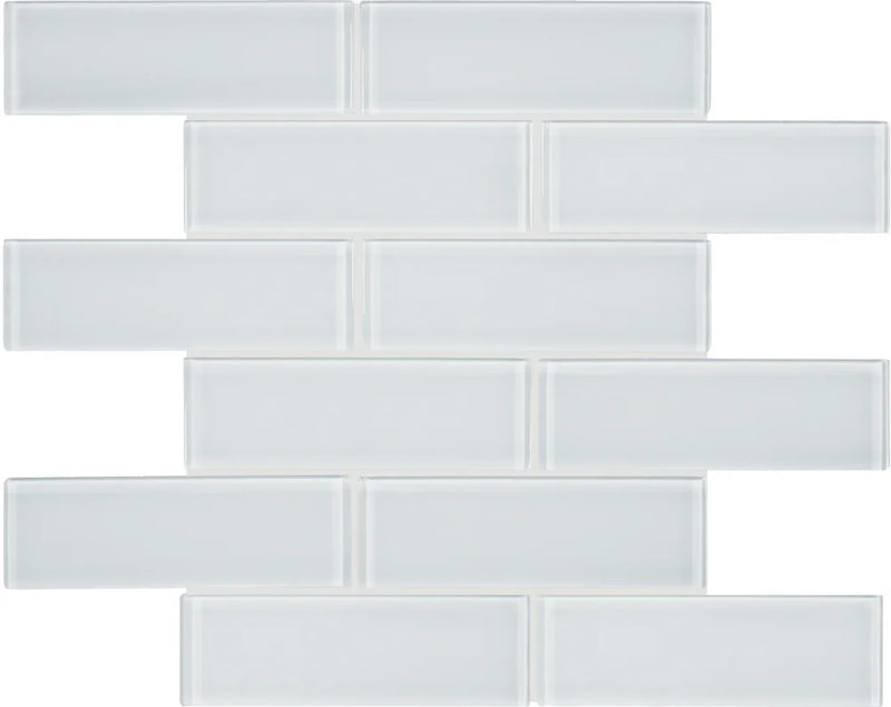 Element Ice 2x6 Glass Mosaic Tile