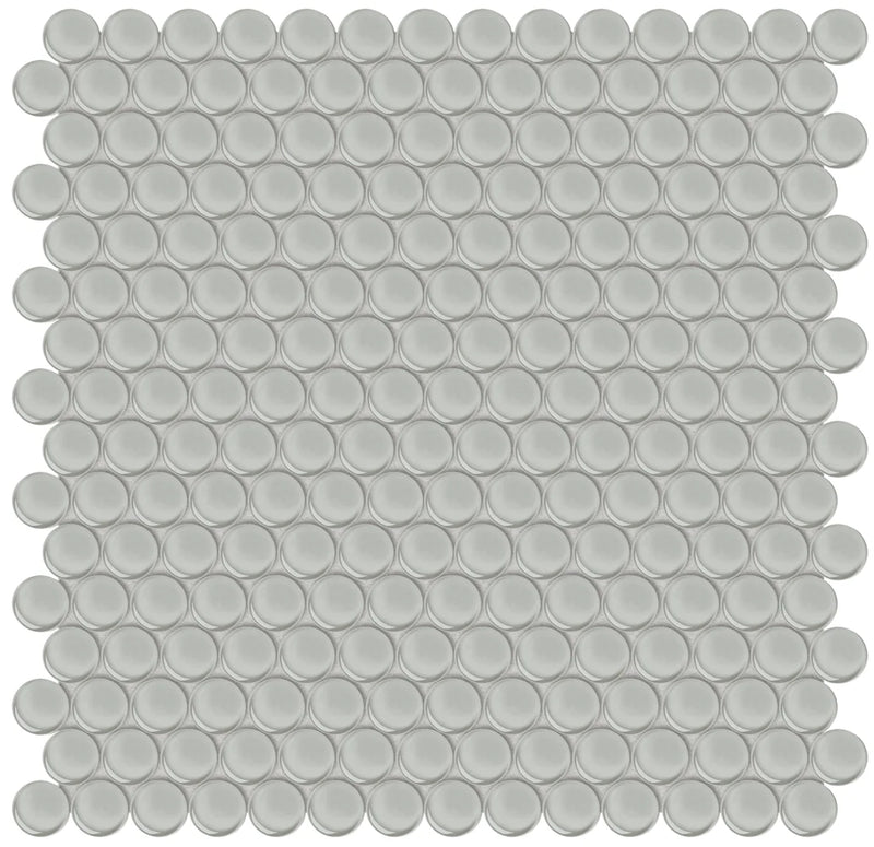 Element Mist Pennyround 12x12 Glass Mosaic Tile