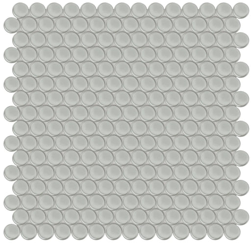 Element Mist Pennyround 12x12 Glass Mosaic Tile