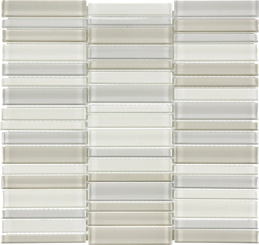 Element Mineral Blend Stacked 12x12 Glass Mosaic Tile