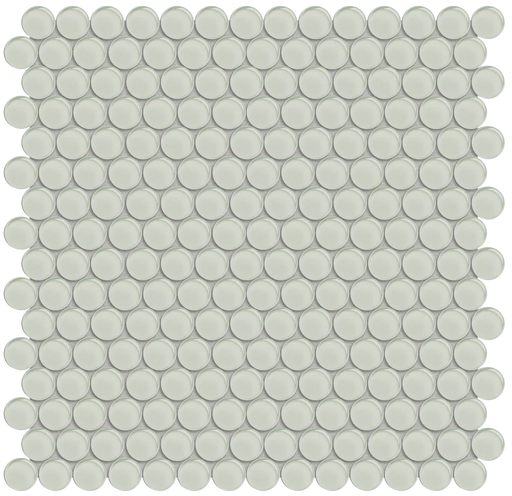 Element Sand Pennyround Glass Mosaic Tile